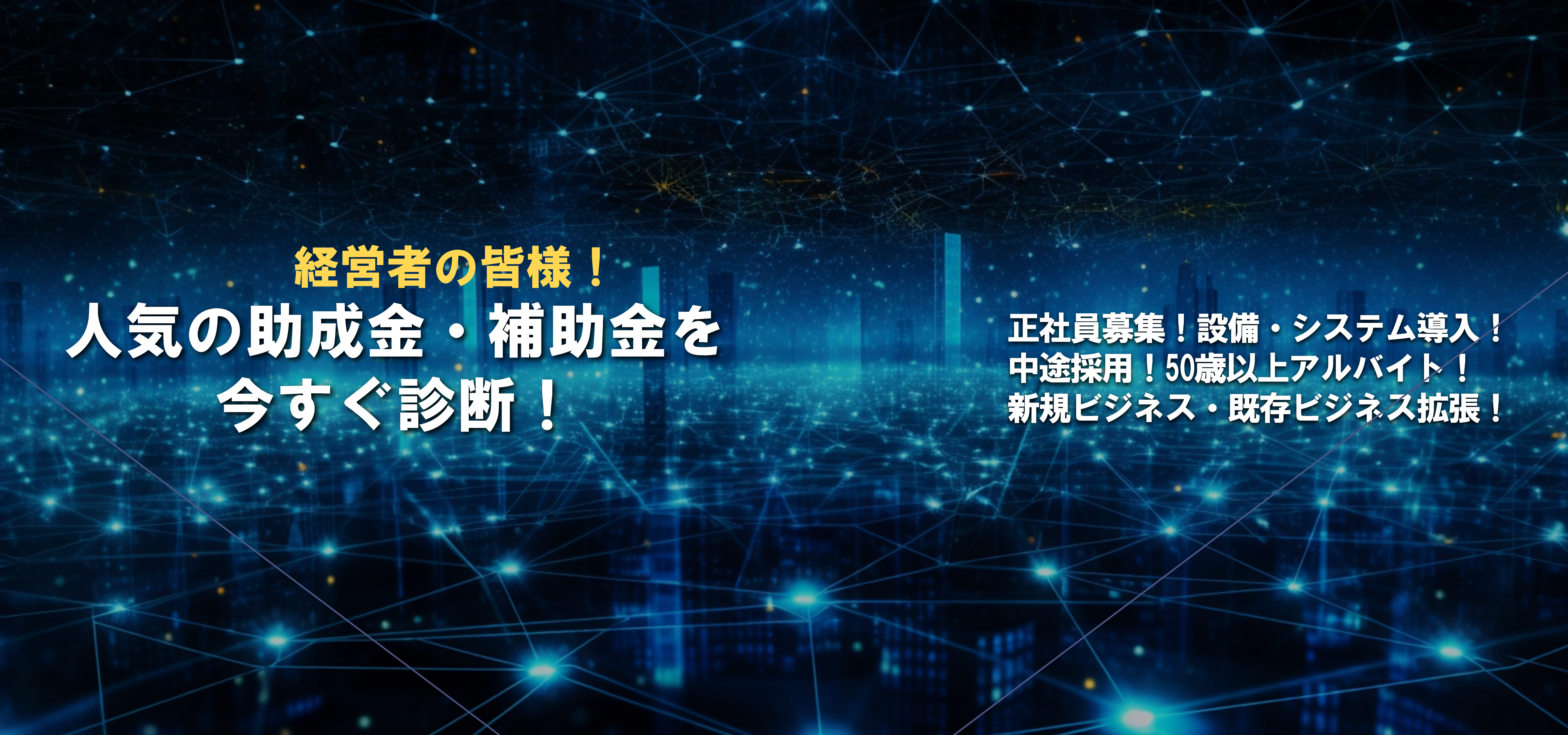 人気の助成金を今すぐ診断！